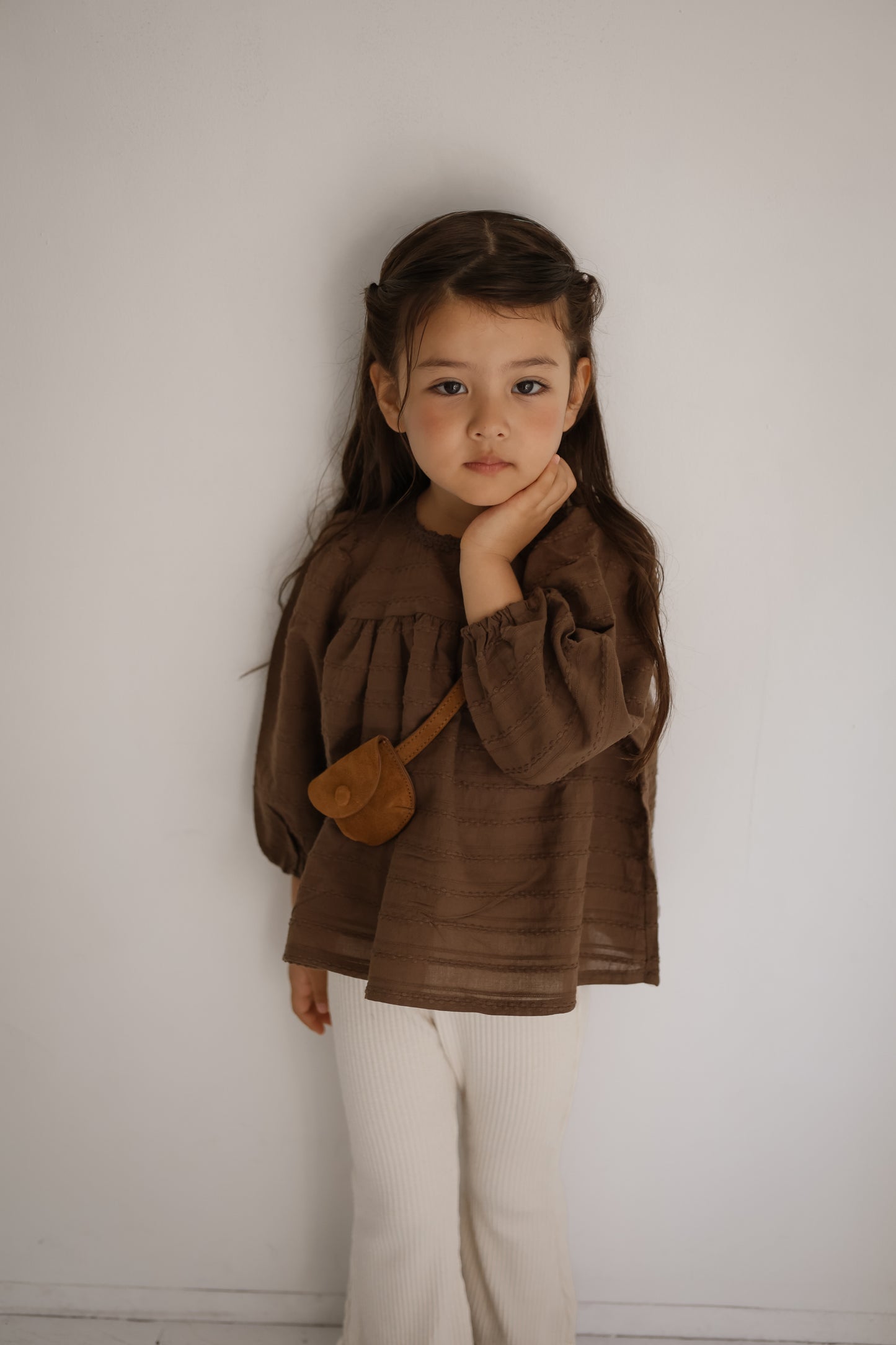 the beige / Jacquard Blouse