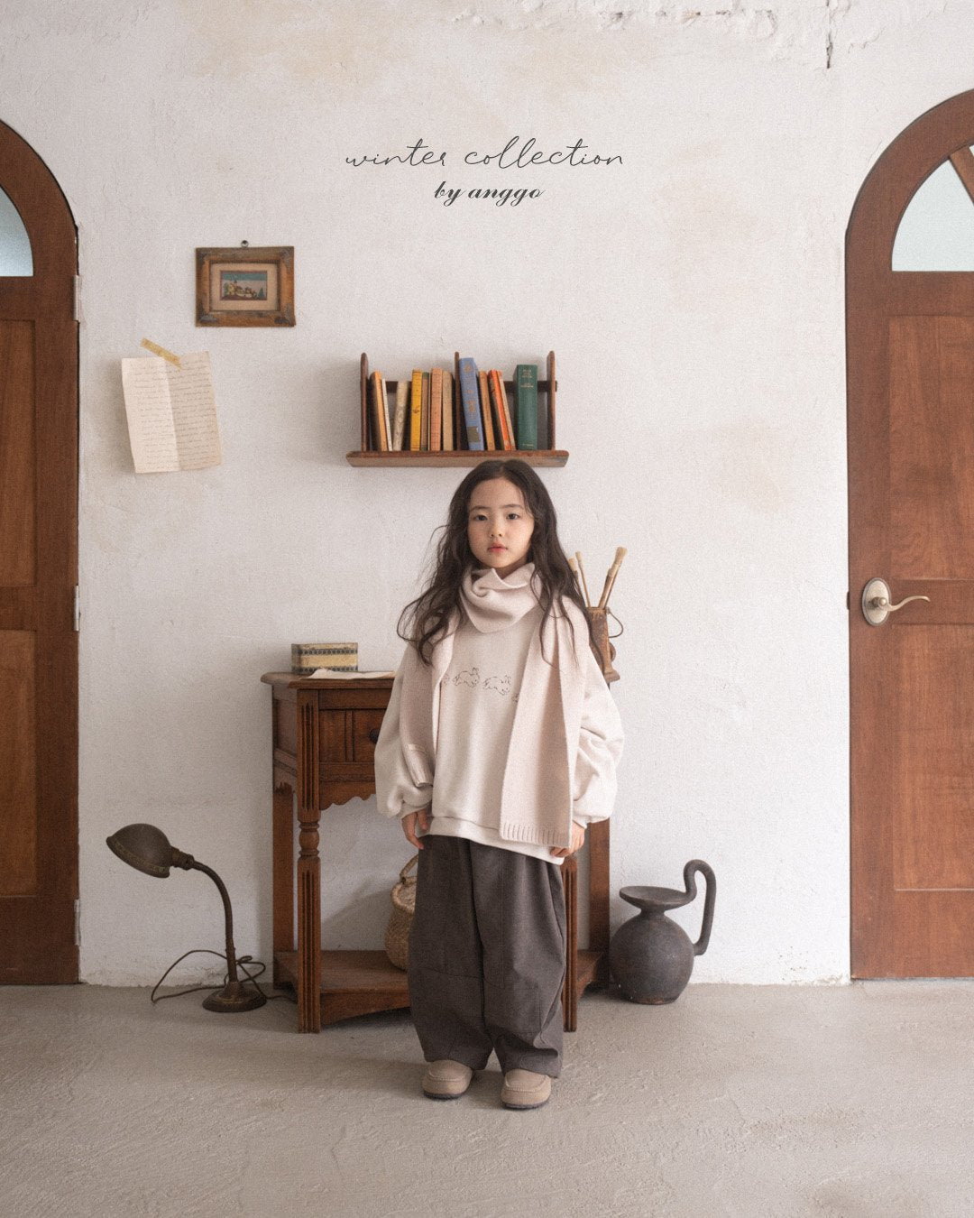 (予約) anggo / Knitwear muffler
