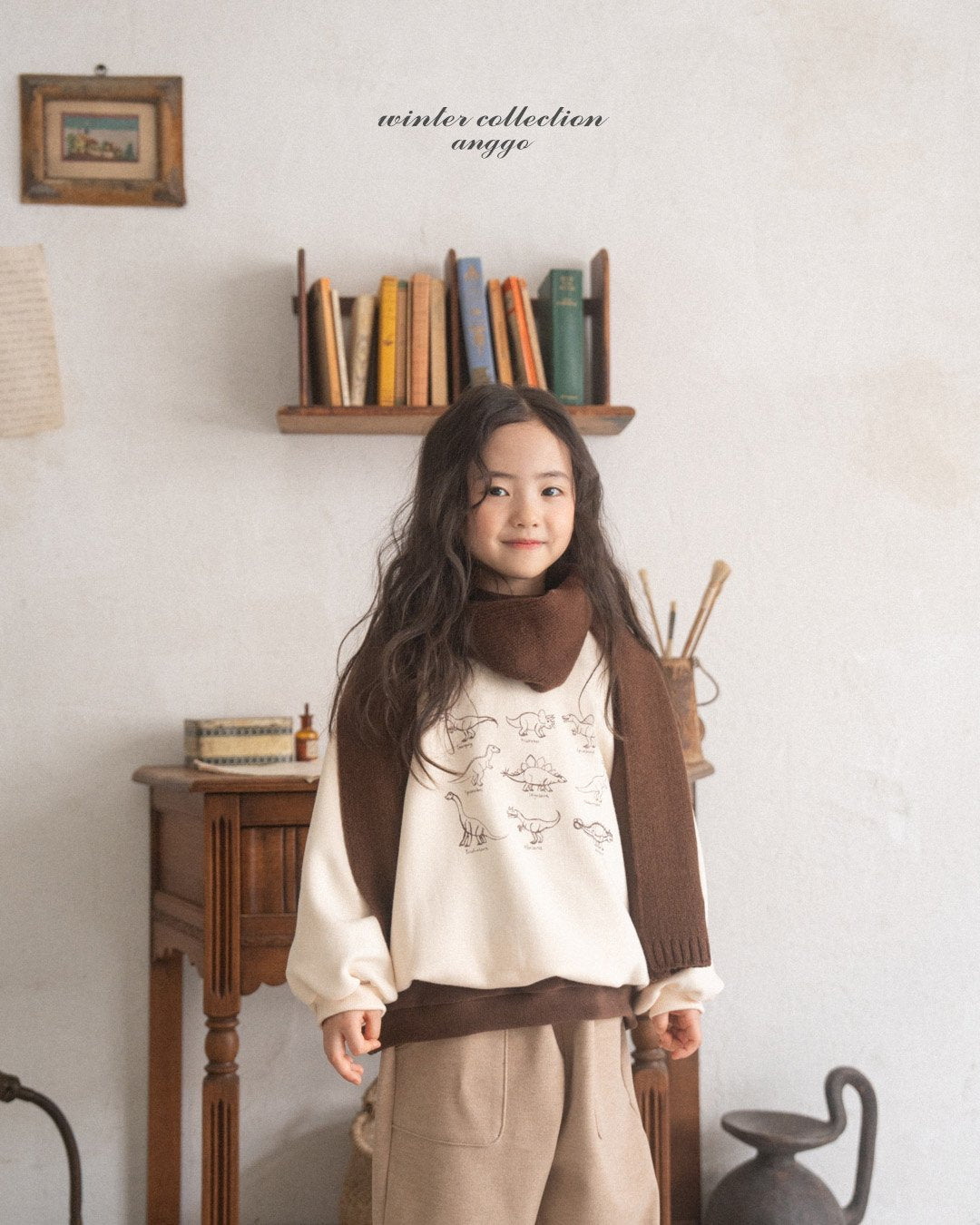 (予約) anggo / Knitwear muffler