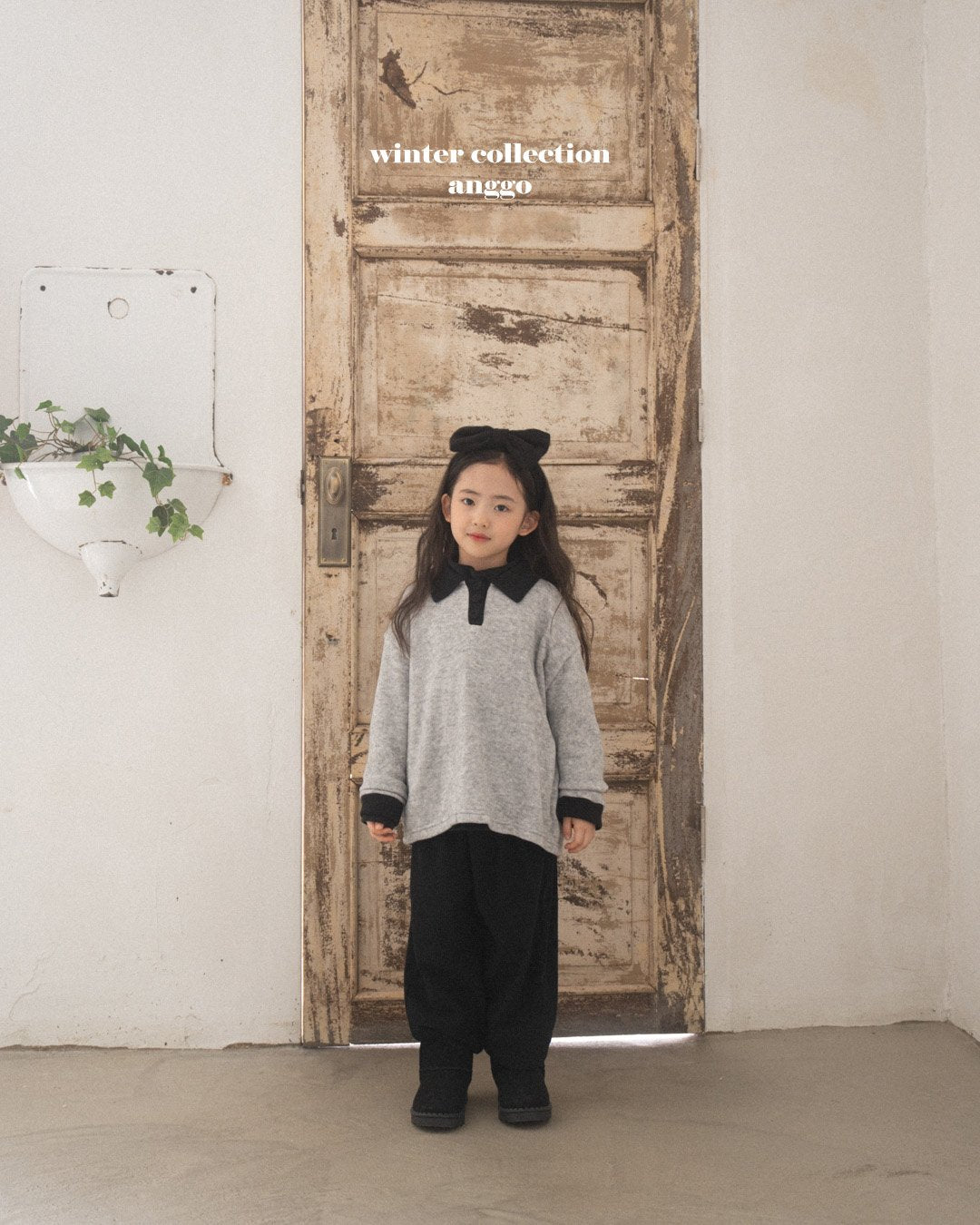 (予約) anggo / Chocochip collar Tshirt