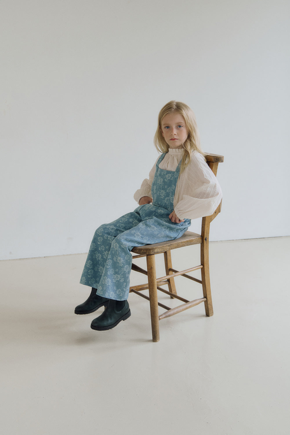 (予約) inné / Floral denim overall(2way)