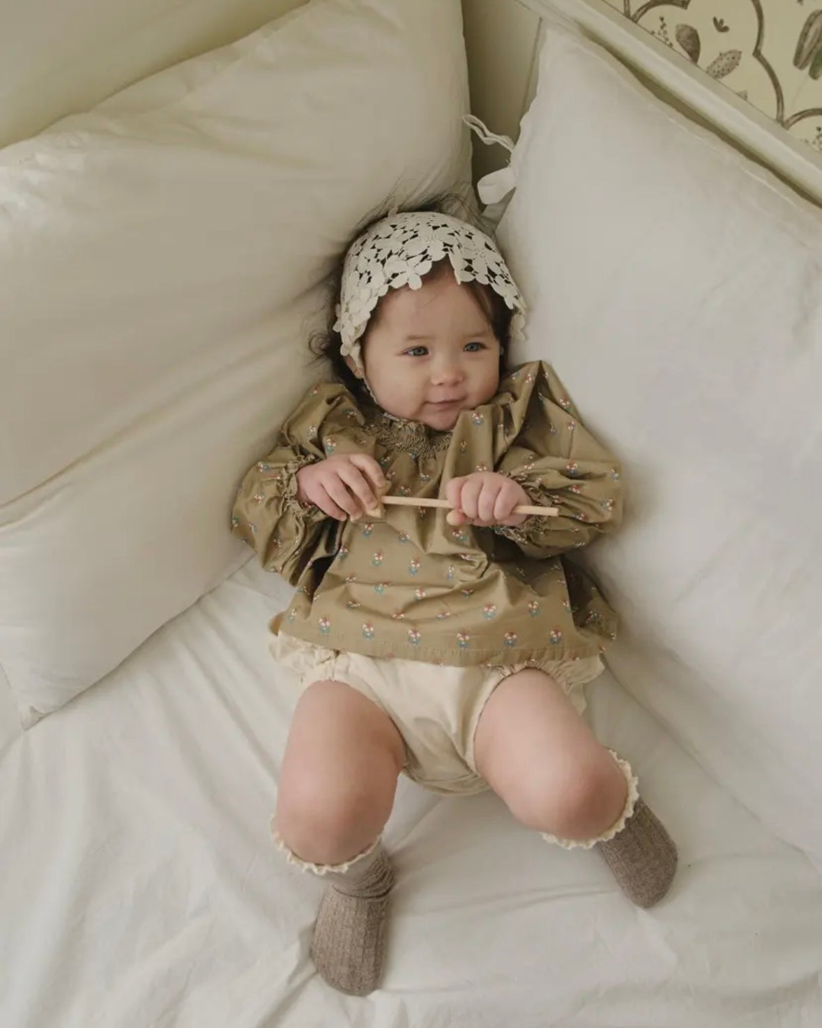 mini beige / Smoke blouse