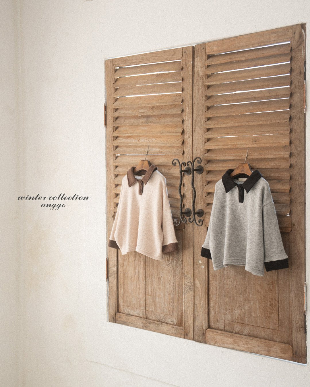 (予約) anggo / Chocochip collar Tshirt
