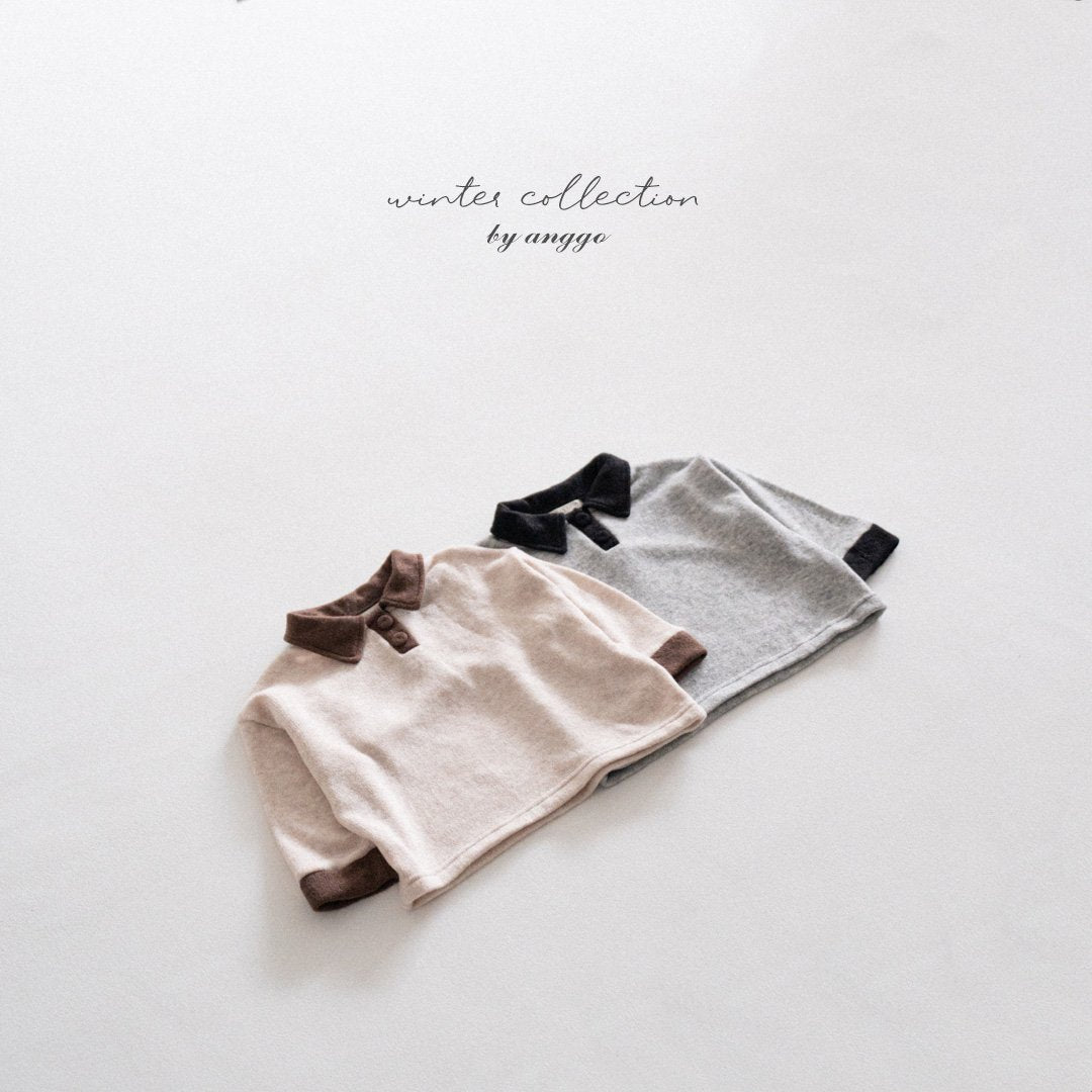 (予約) anggo / Chocochip collar Tshirt