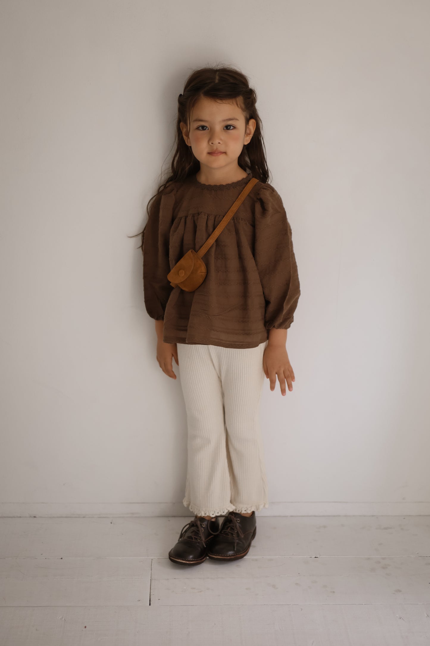 the beige / Jacquard Blouse