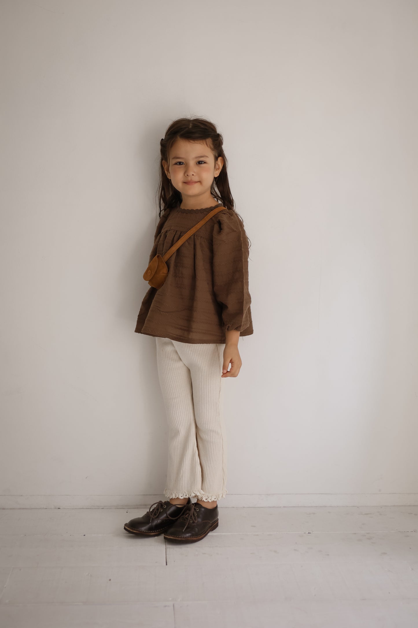 the beige / Jacquard Blouse