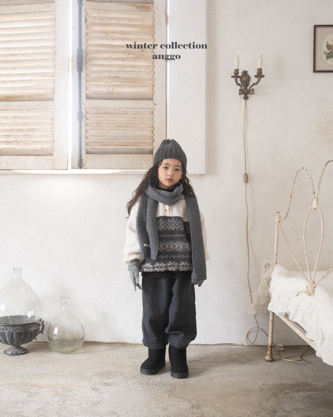 (予約) anggo / Knitwear muffler