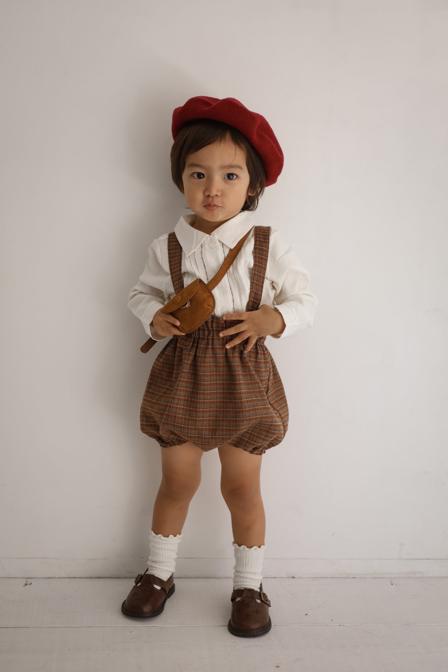mimi market / Check suspender blommer