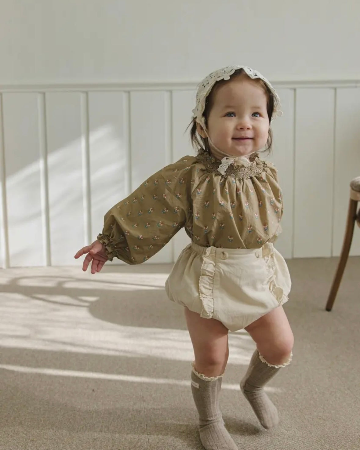 mini beige / Smoke blouse