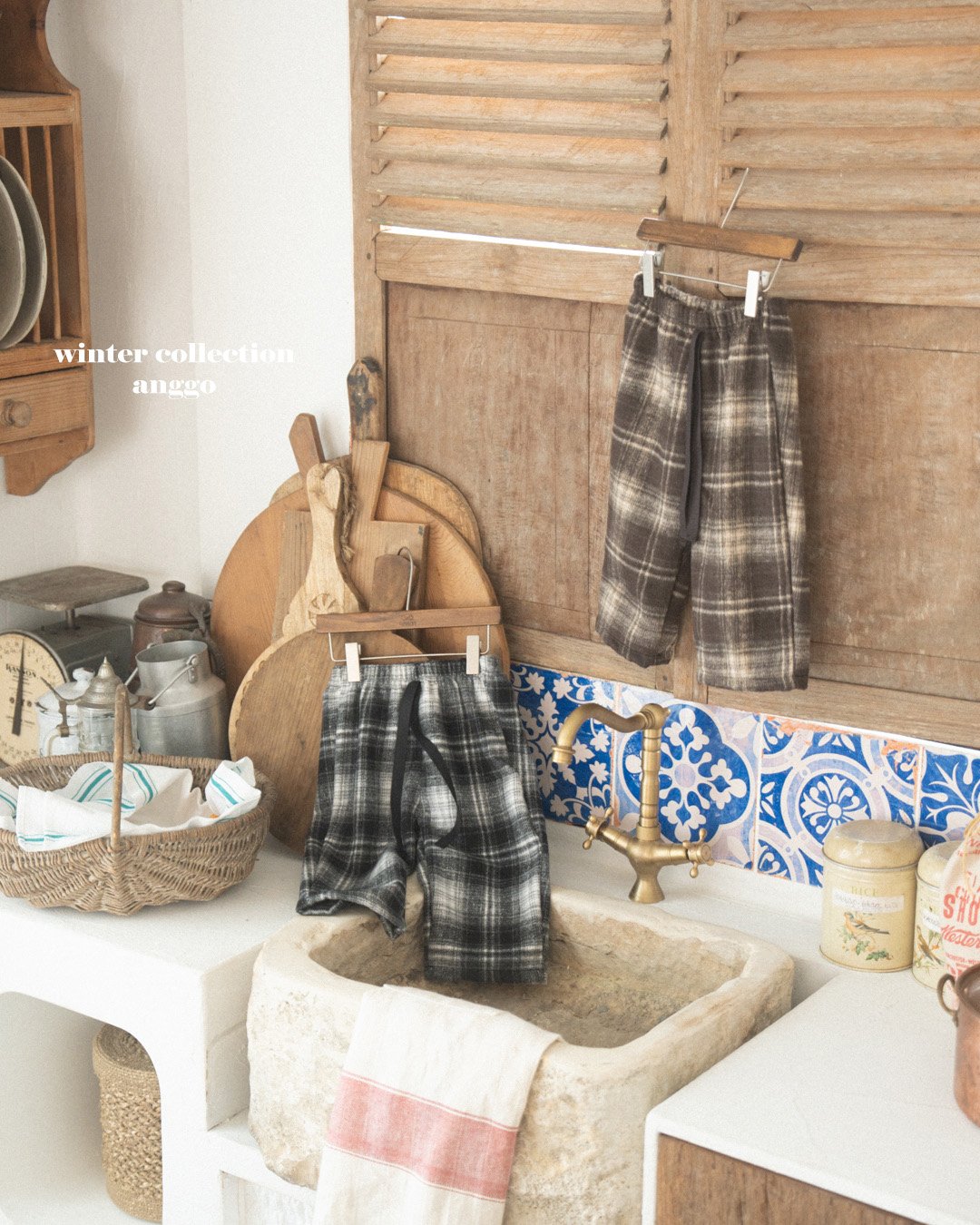 (予約) anggo / Chex pants