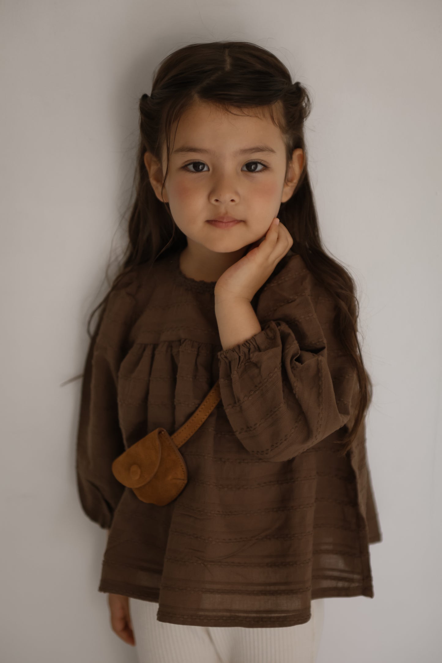 the beige / Jacquard Blouse