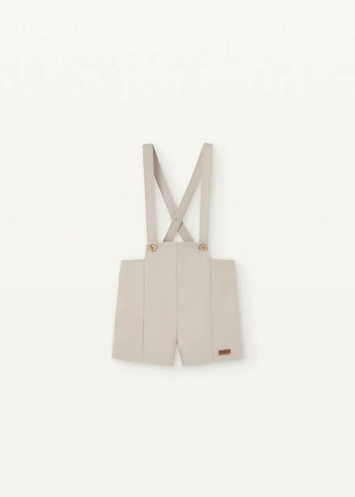 Popelin / Sand panelled dungarees