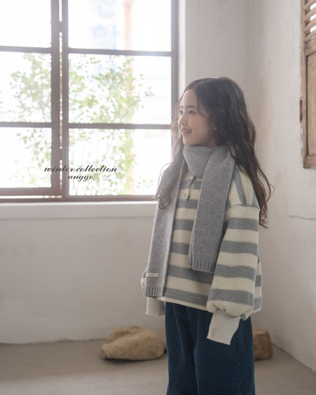 (予約) anggo / Knitwear muffler
