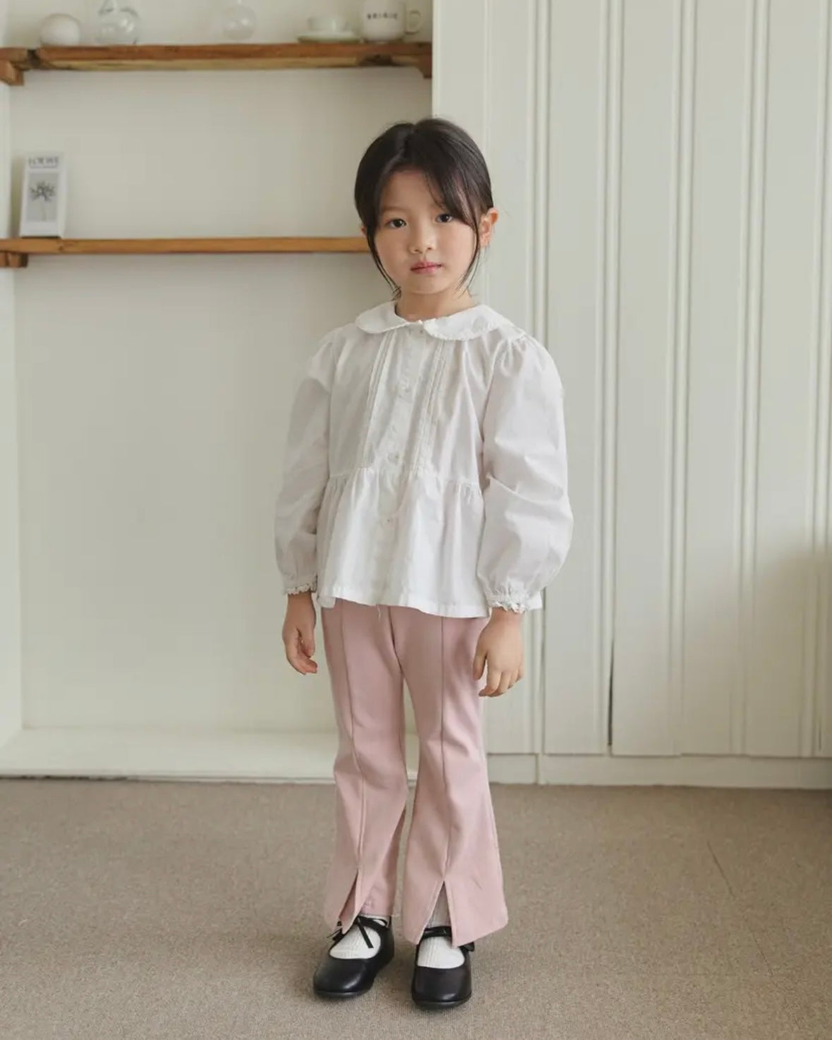 the beige / Pintuck Blouse