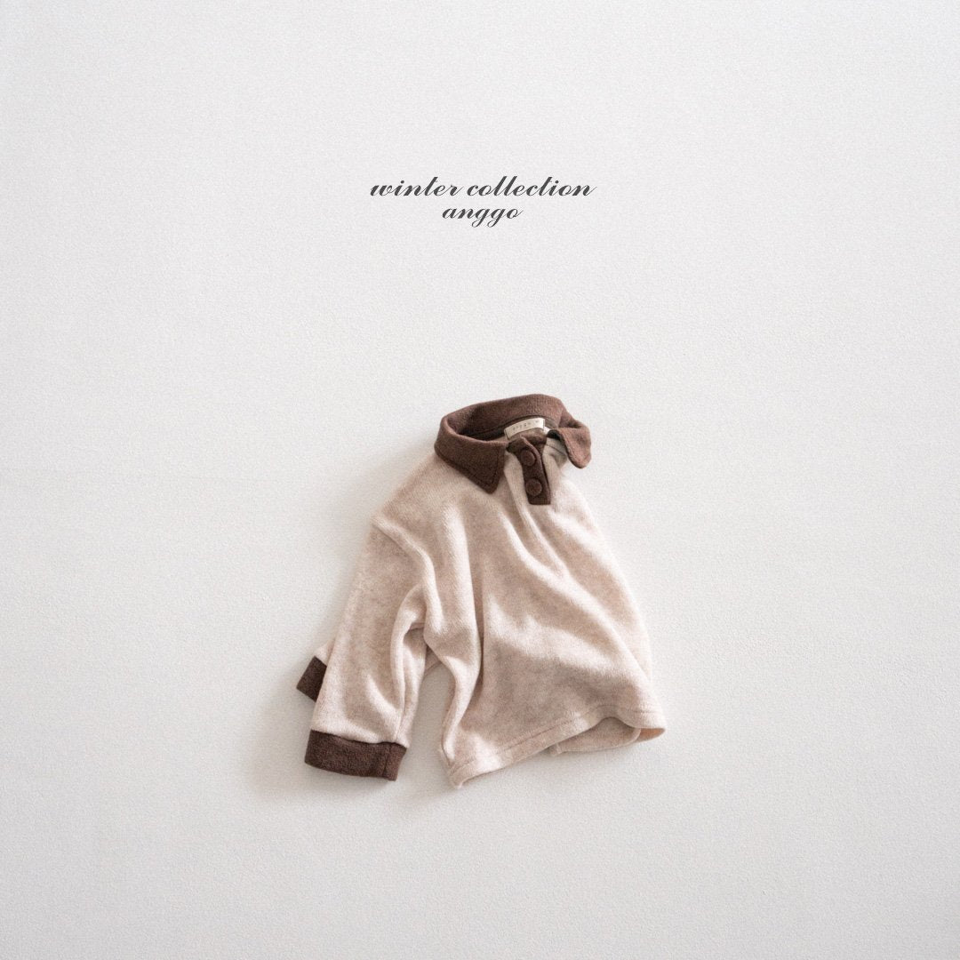 (予約) anggo / Chocochip collar Tshirt