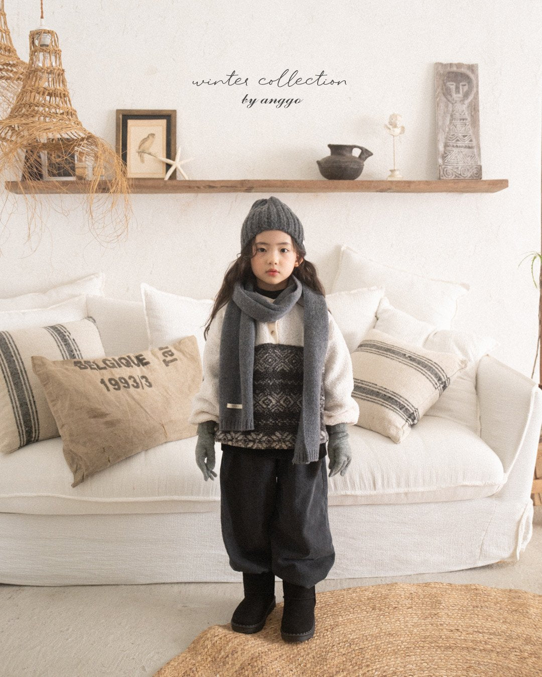 (予約) anggo / Knitwear muffler