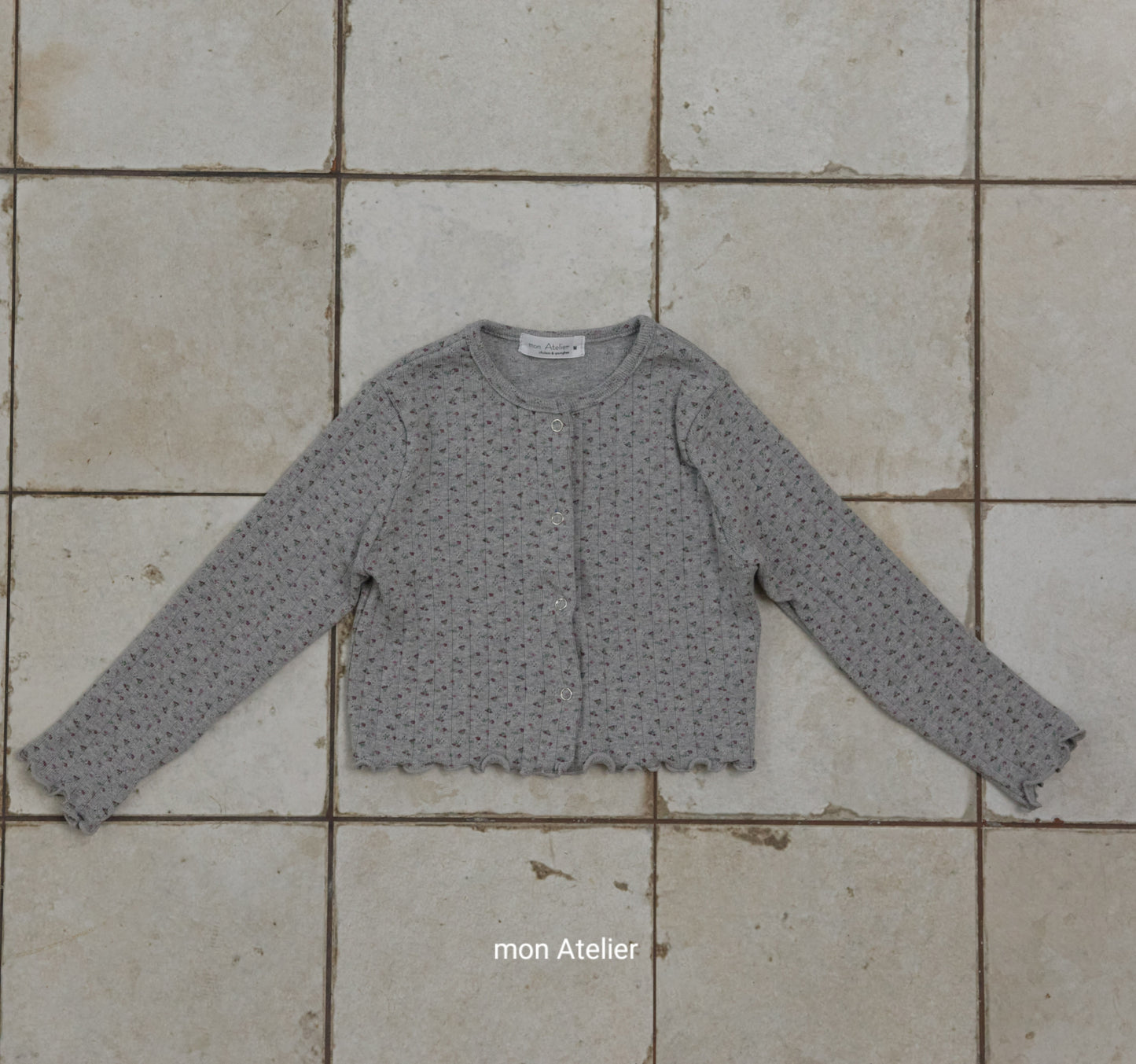 (予約) mon Atelier / eyelet cardigan