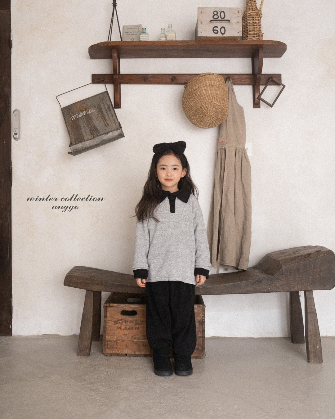 (予約) anggo / Chocochip collar Tshirt