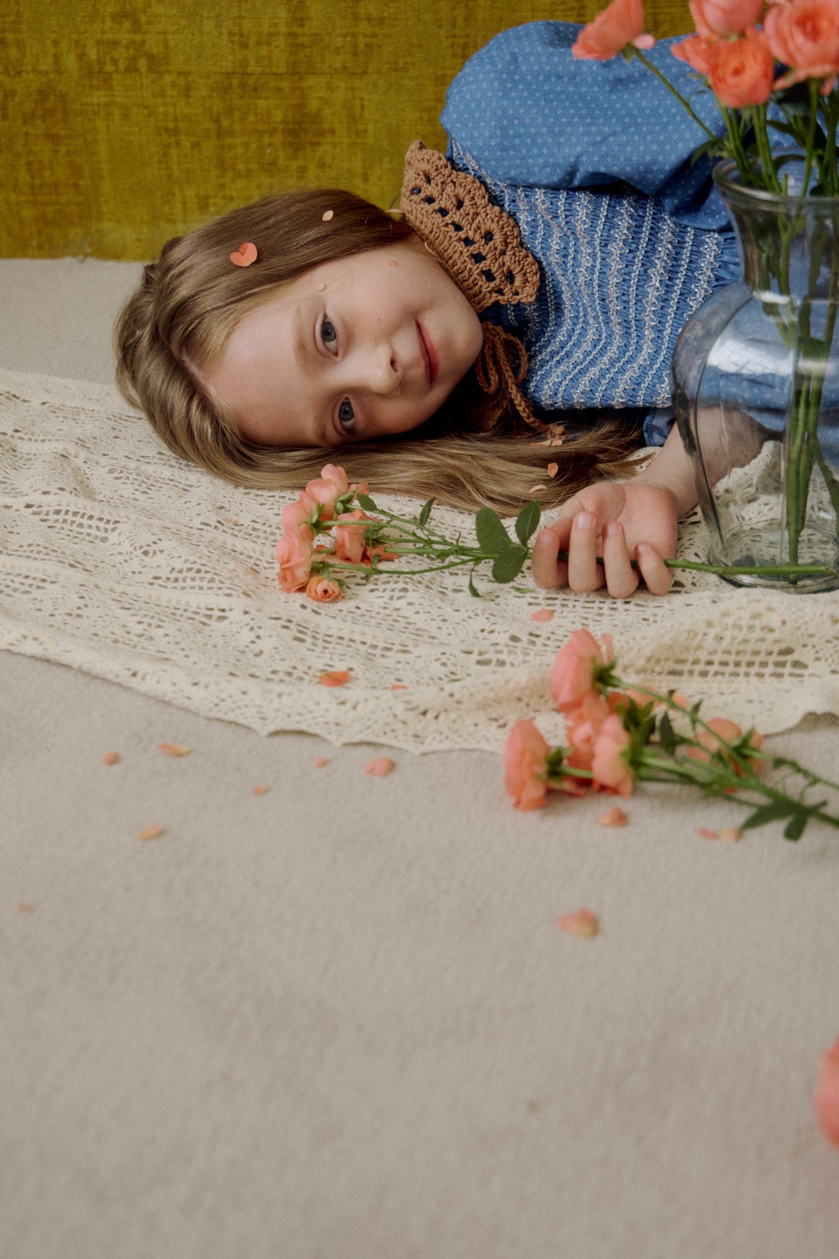 (予約) Saint Ella / Claudine smocked dress - Denim