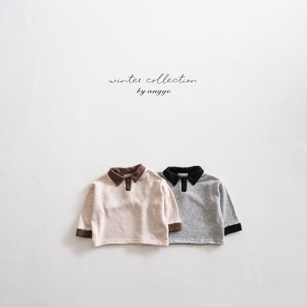 (予約) anggo / Chocochip collar Tshirt