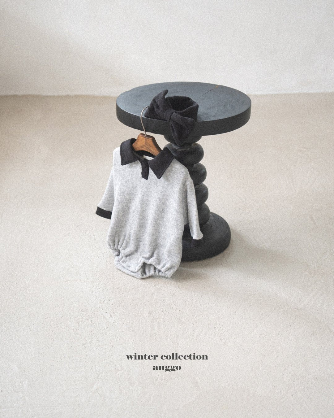 (予約) anggo / Chocochip collar romper