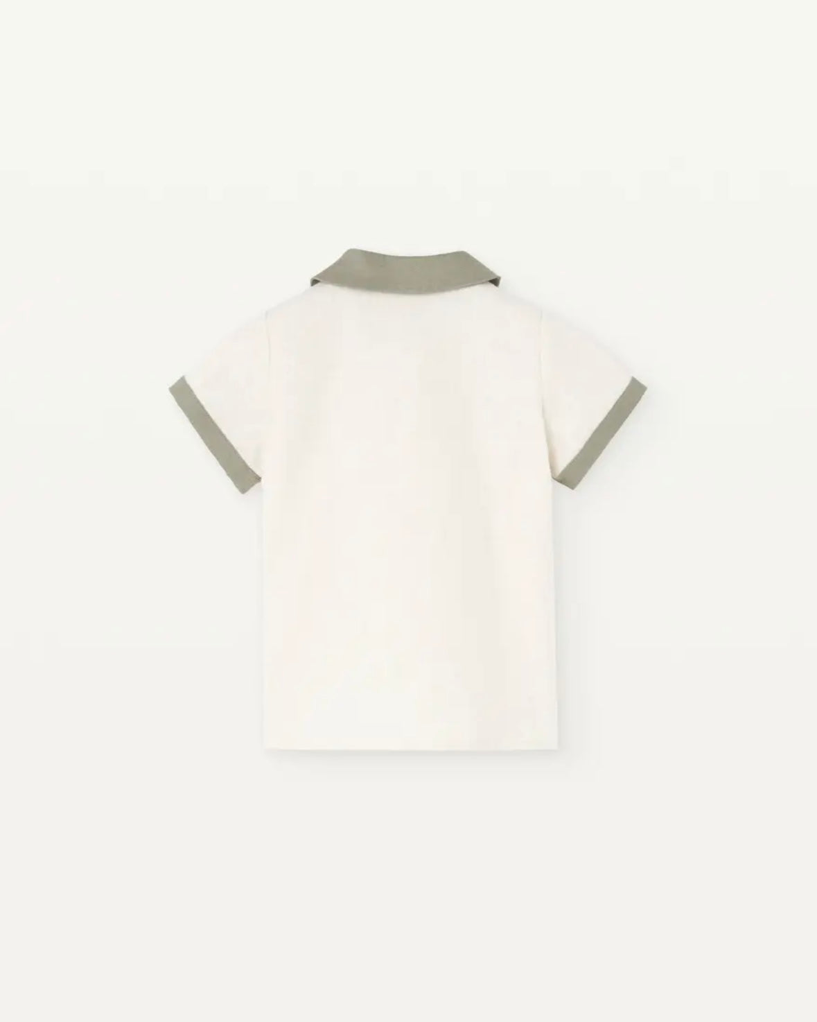 popelin / Green linen shirt with sailor collar