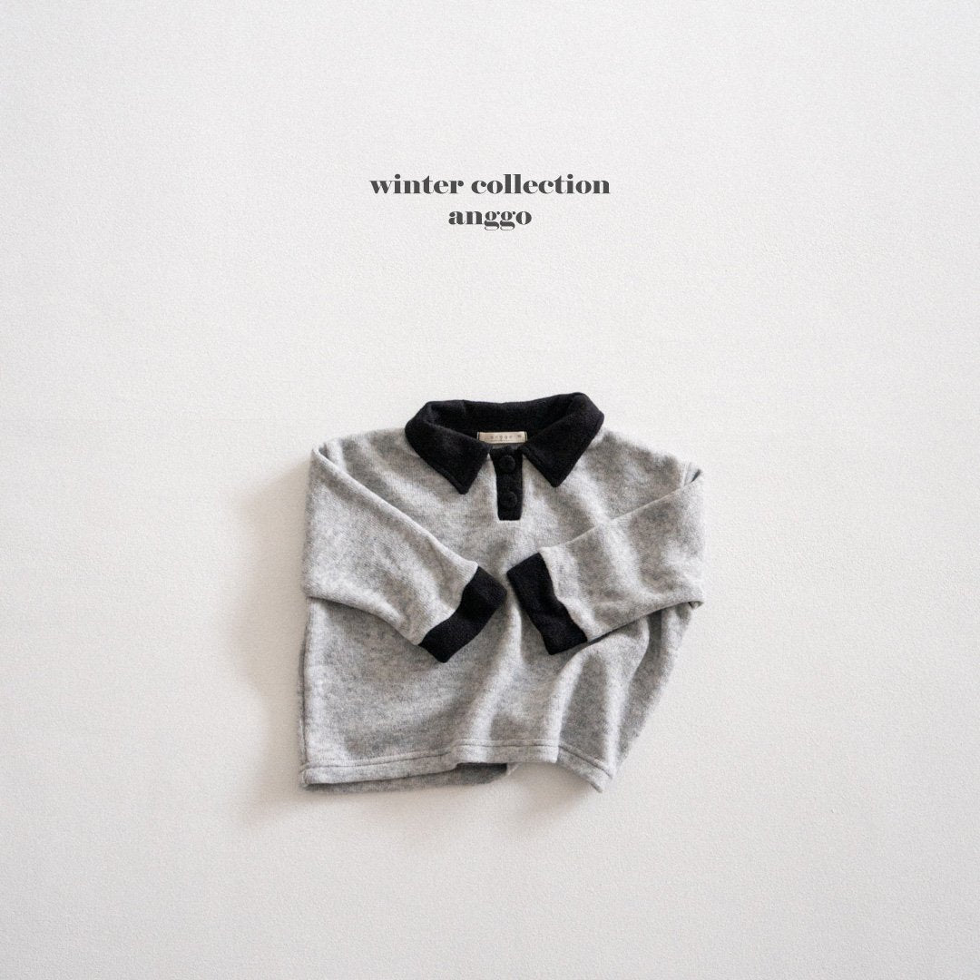 (予約) anggo / Chocochip collar Tshirt