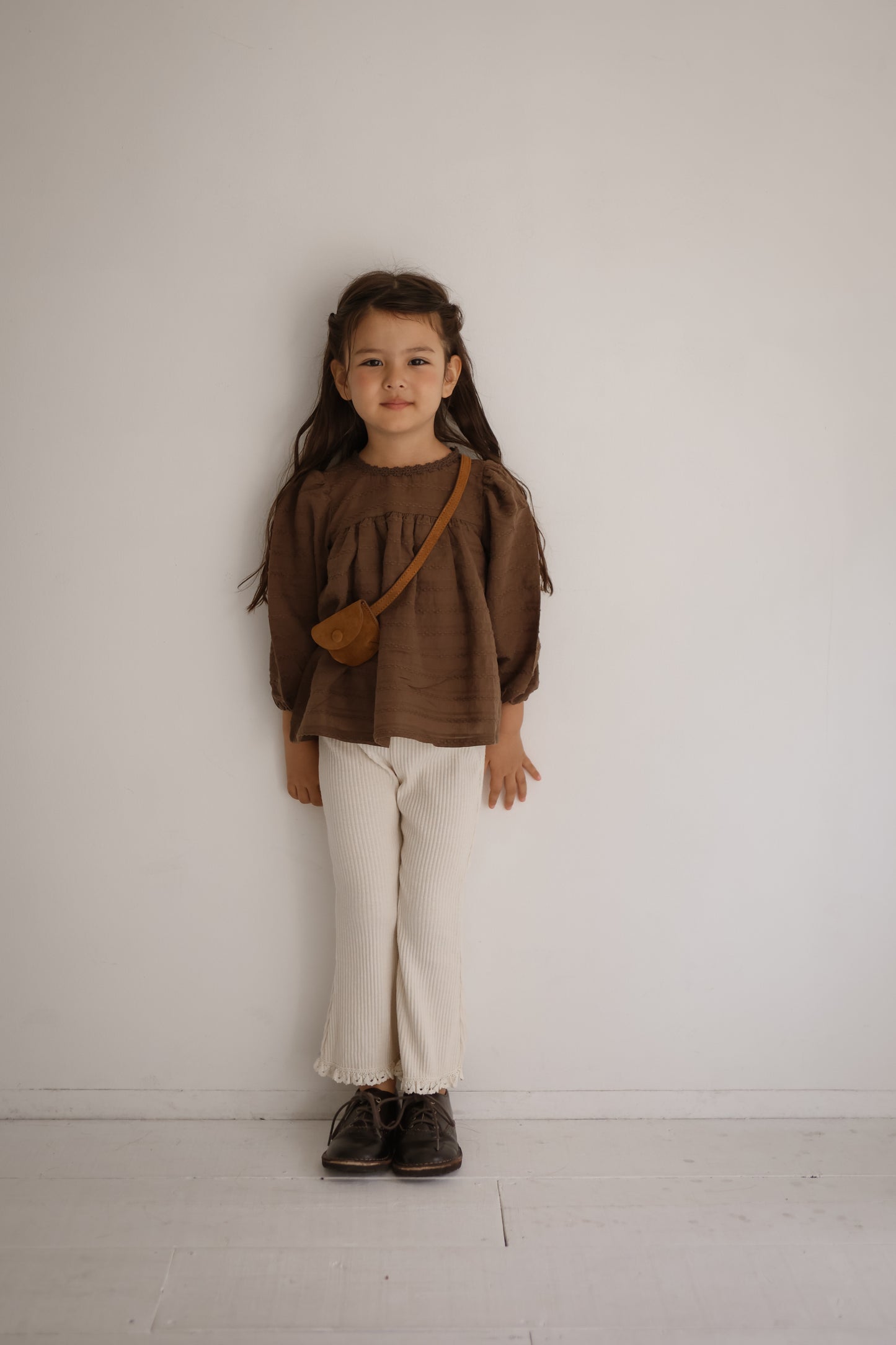 the beige / Jacquard Blouse