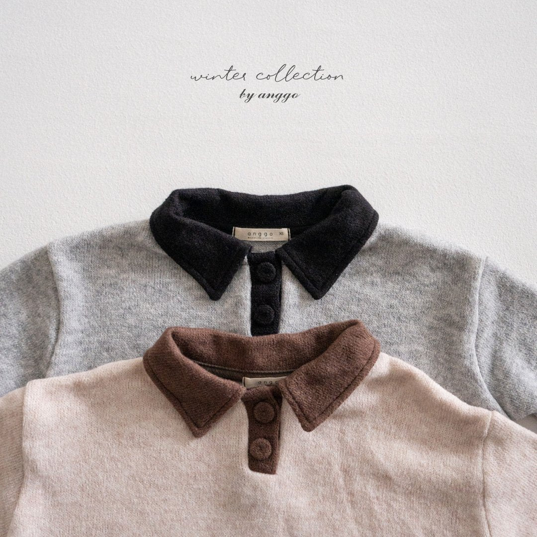 (予約) anggo / Chocochip collar Tshirt