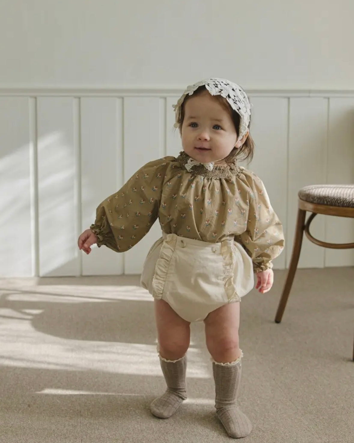 mini beige / Smoke blouse