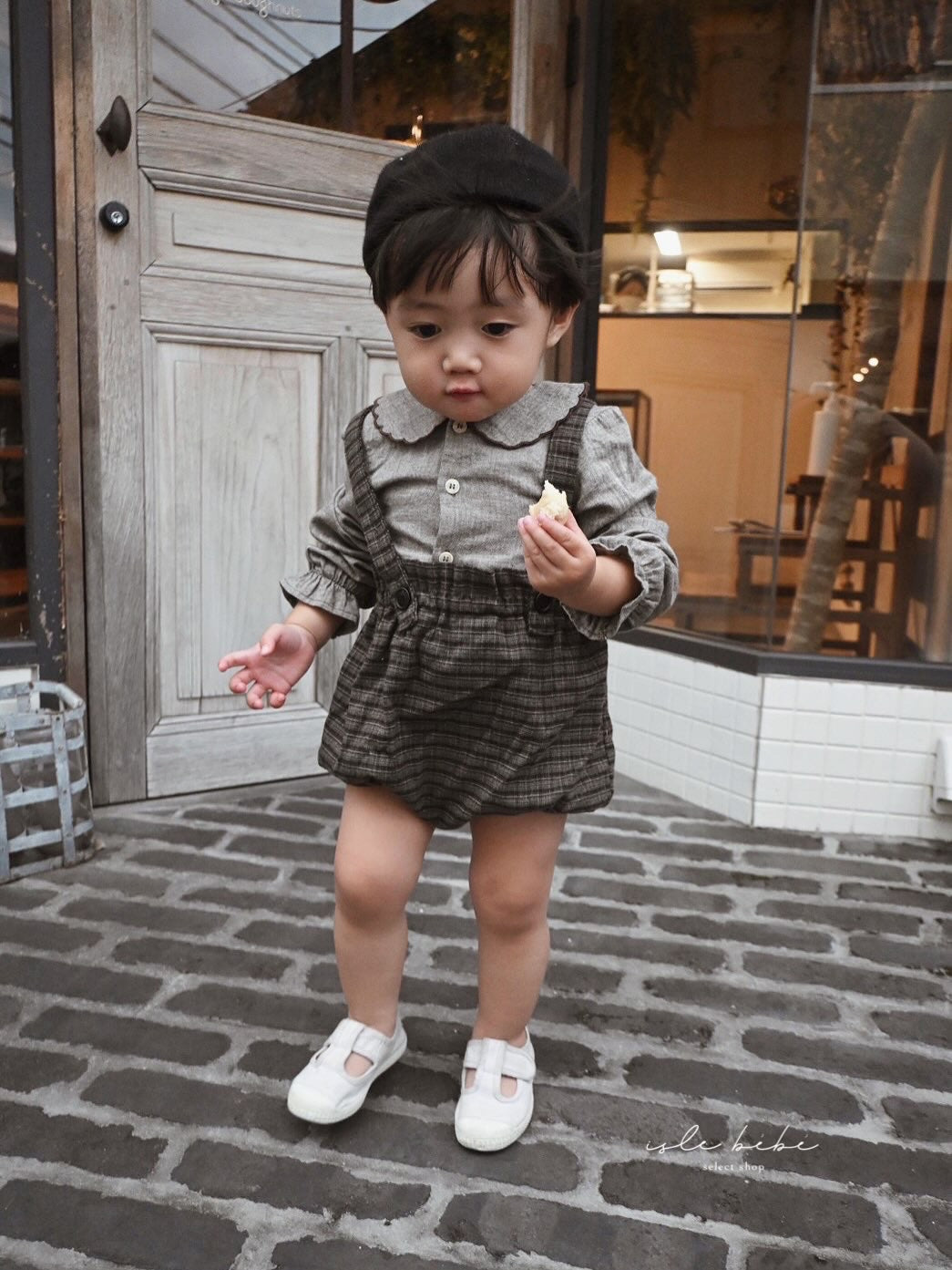 mimi market / Check suspender blommer