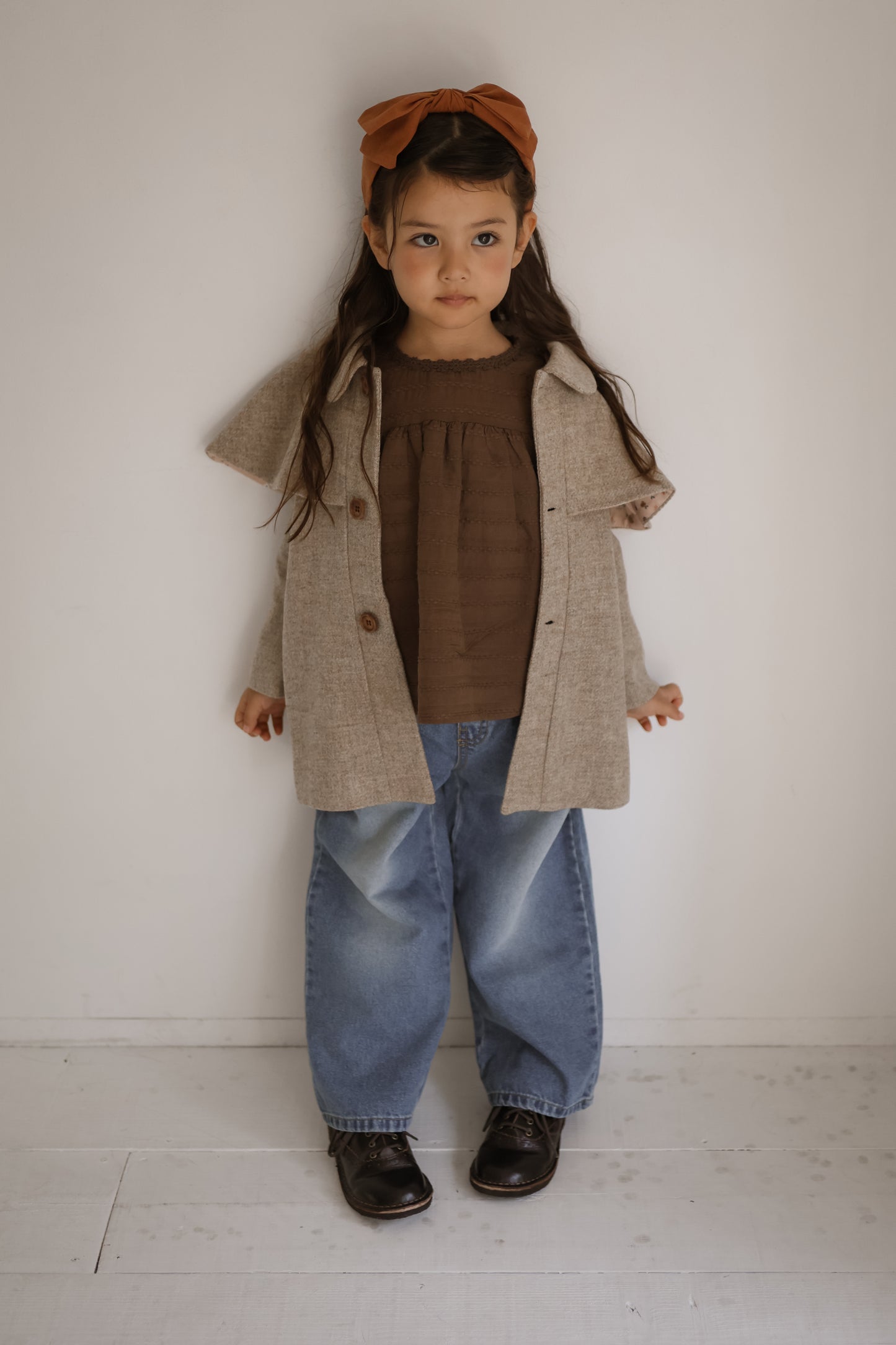 the beige / Jacquard Blouse
