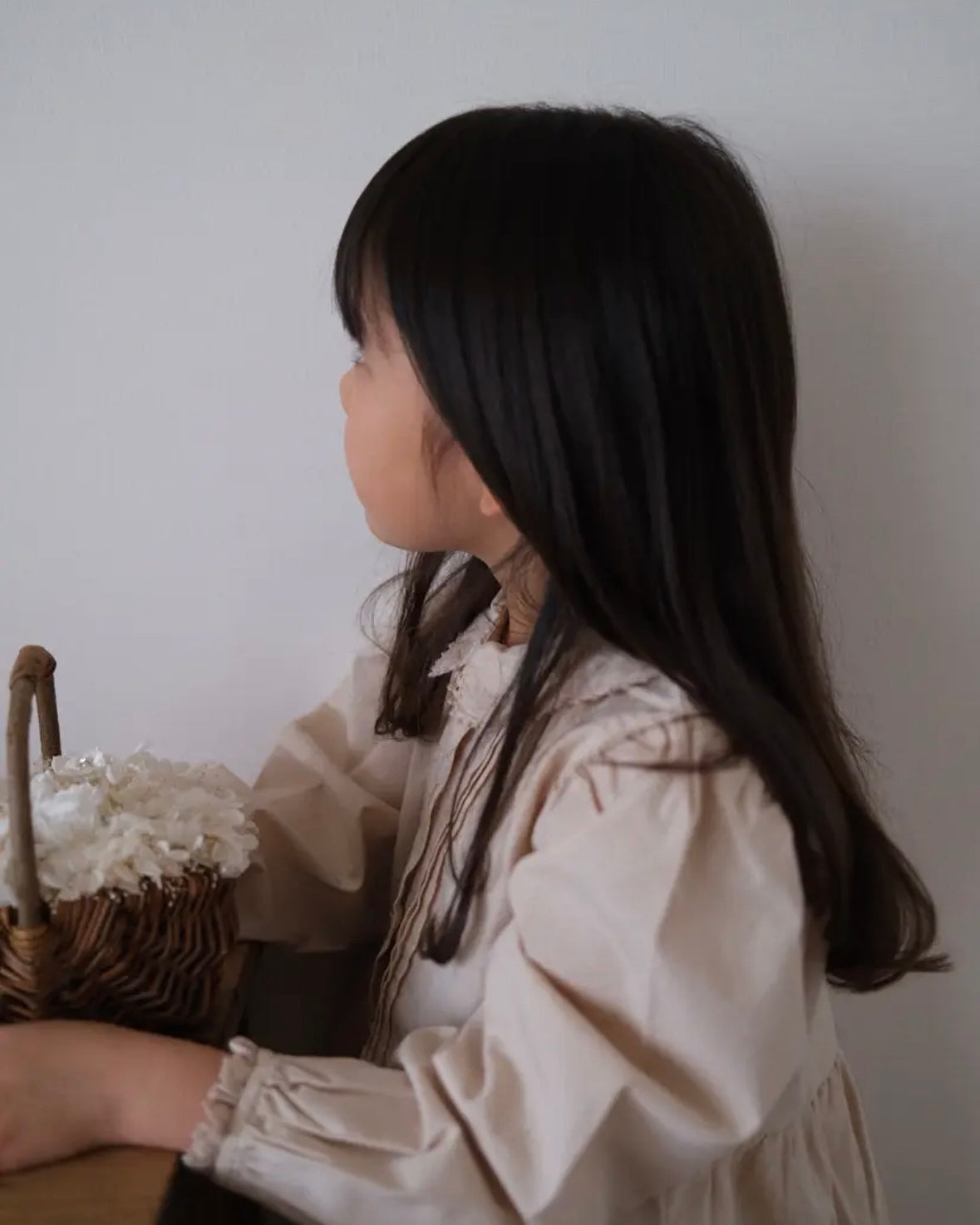 the beige / Pintuck Blouse