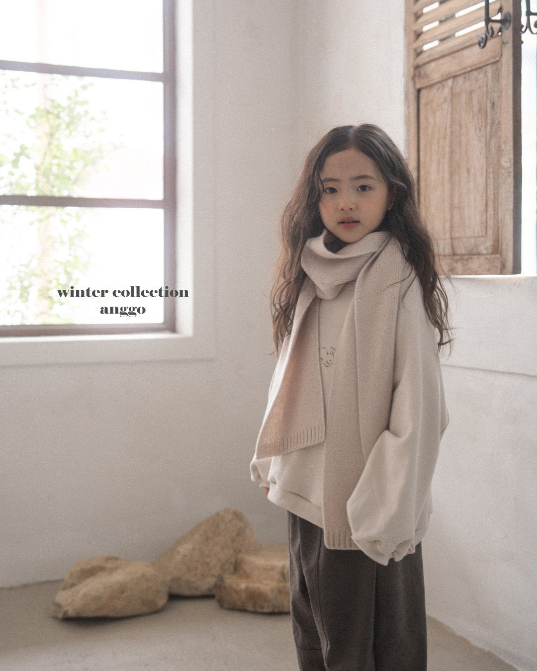 (予約) anggo / Knitwear muffler