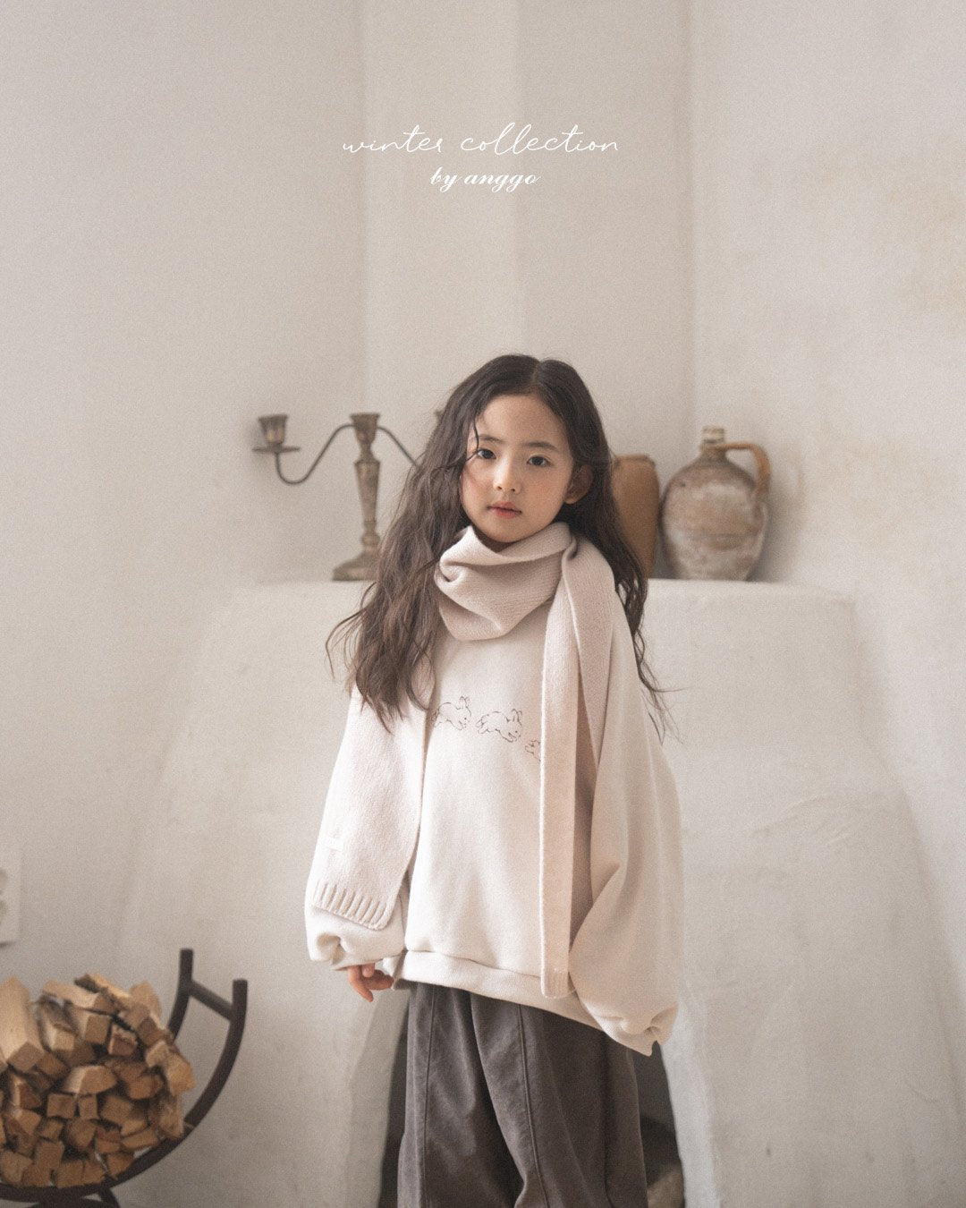 (予約) anggo / Knitwear muffler