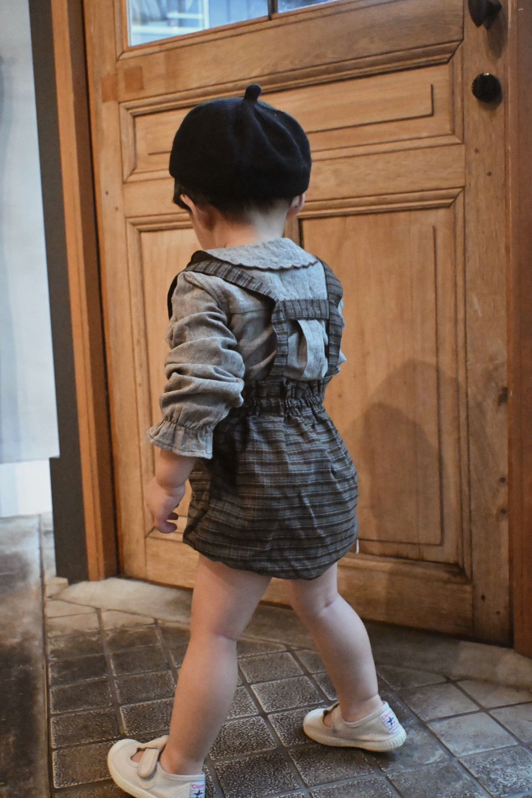 mimi market / Check suspender blommer