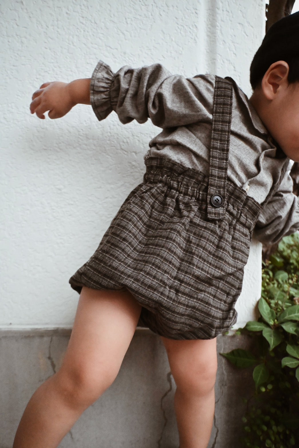 mimi market / Check suspender blommer