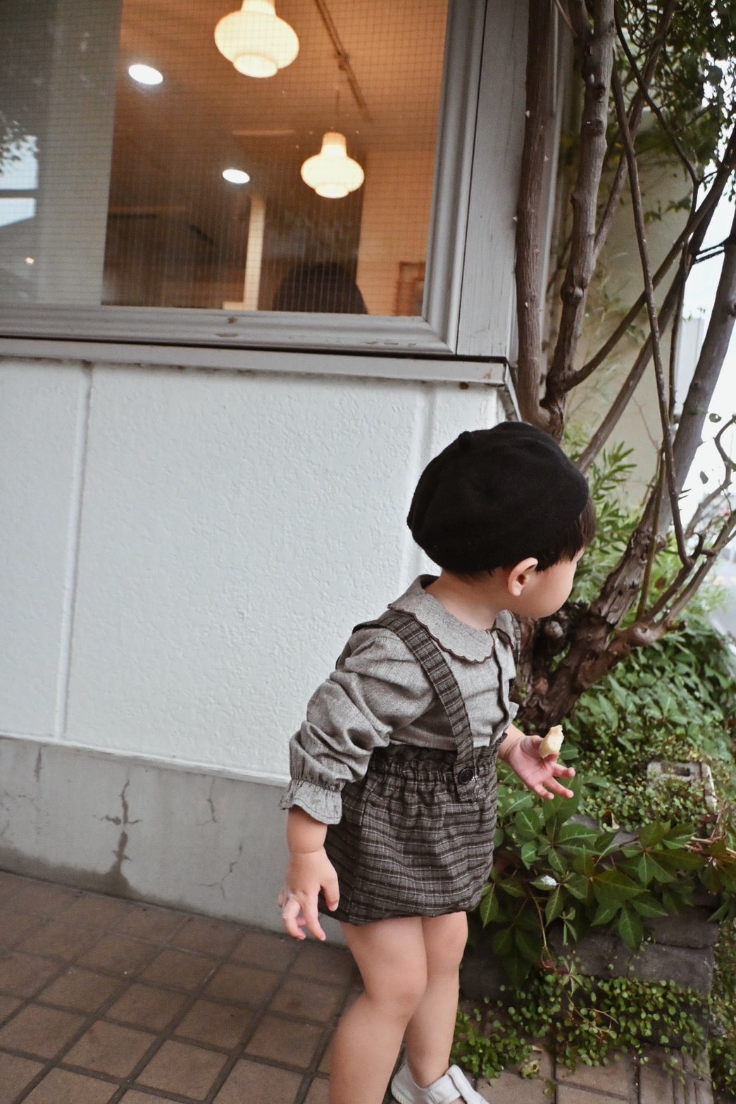 mimi market / Check suspender blommer