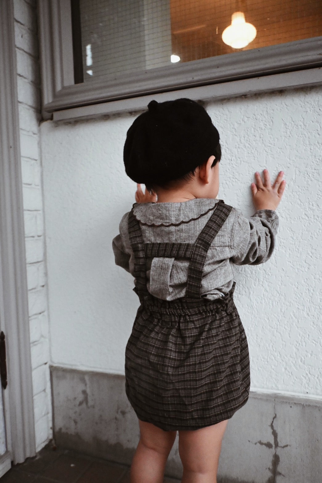 mimi market / Check suspender blommer