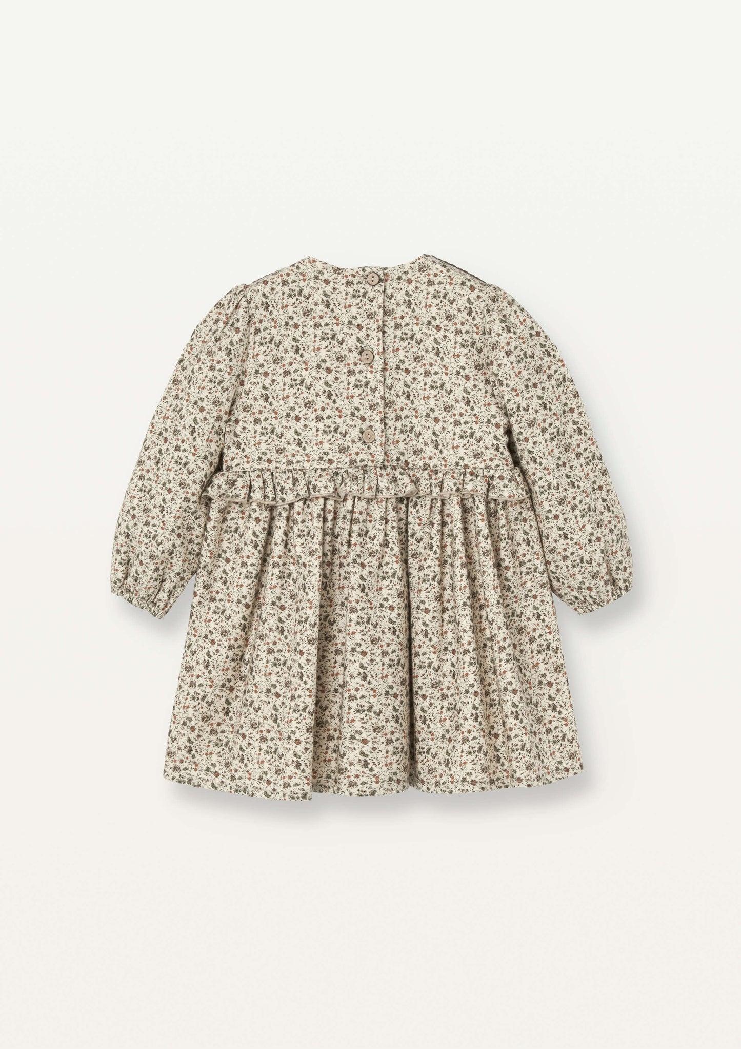 (送料無料)popelin / Floral print dress with knitted yoke