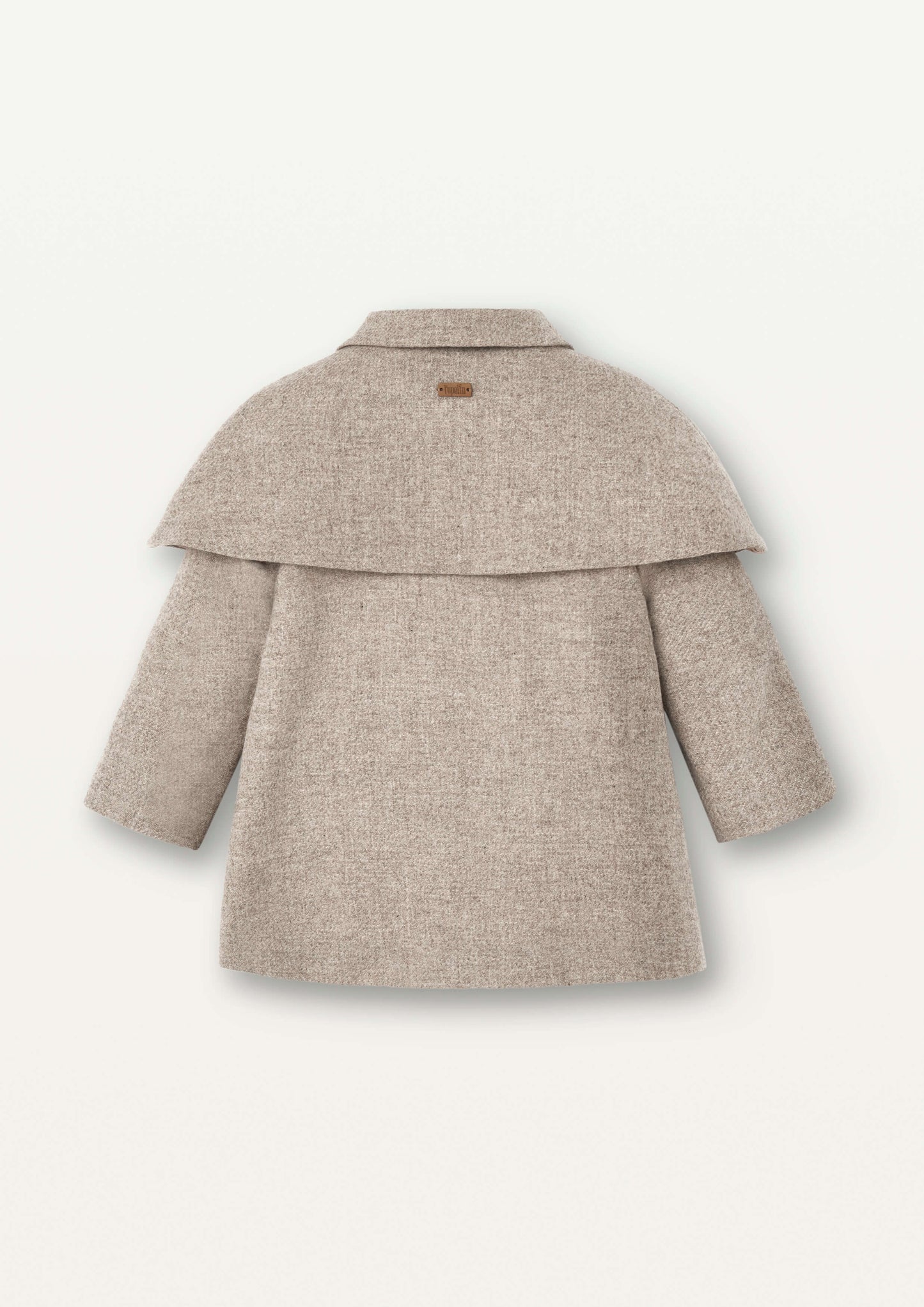 (送料無料)popelin / Stone woollen cape coat