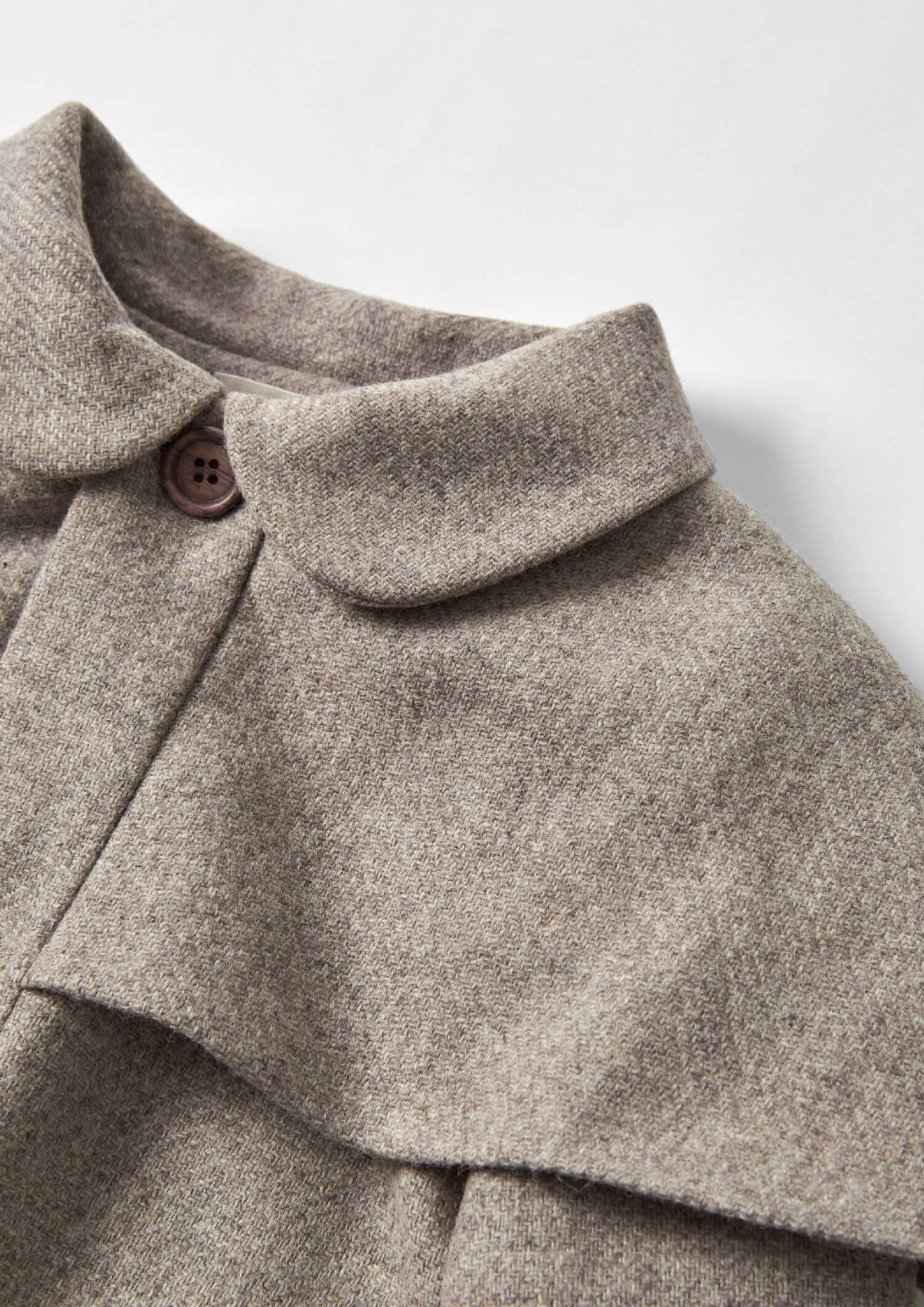 (送料無料)popelin / Stone woollen cape coat