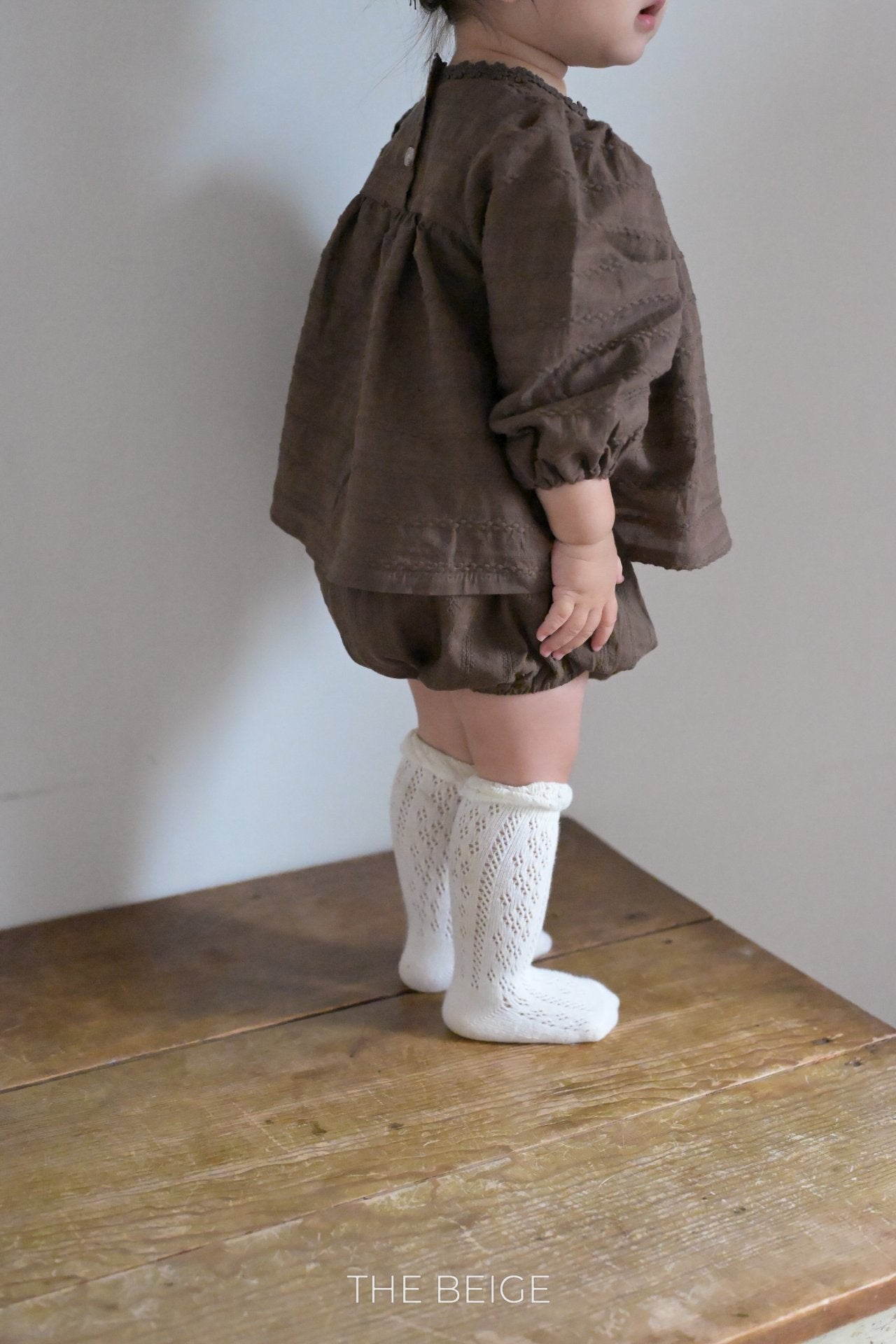 the beige / Jacquard Blouse