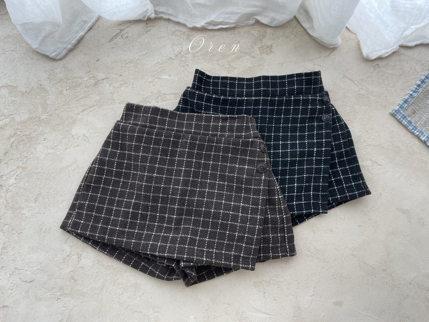 (予約) OREN /  Miel Check Culottes