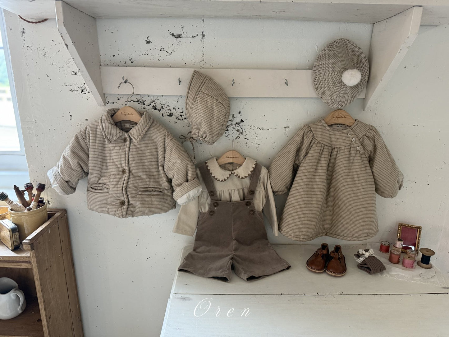 (予約) OREN / Baguette Check Padded Jumper