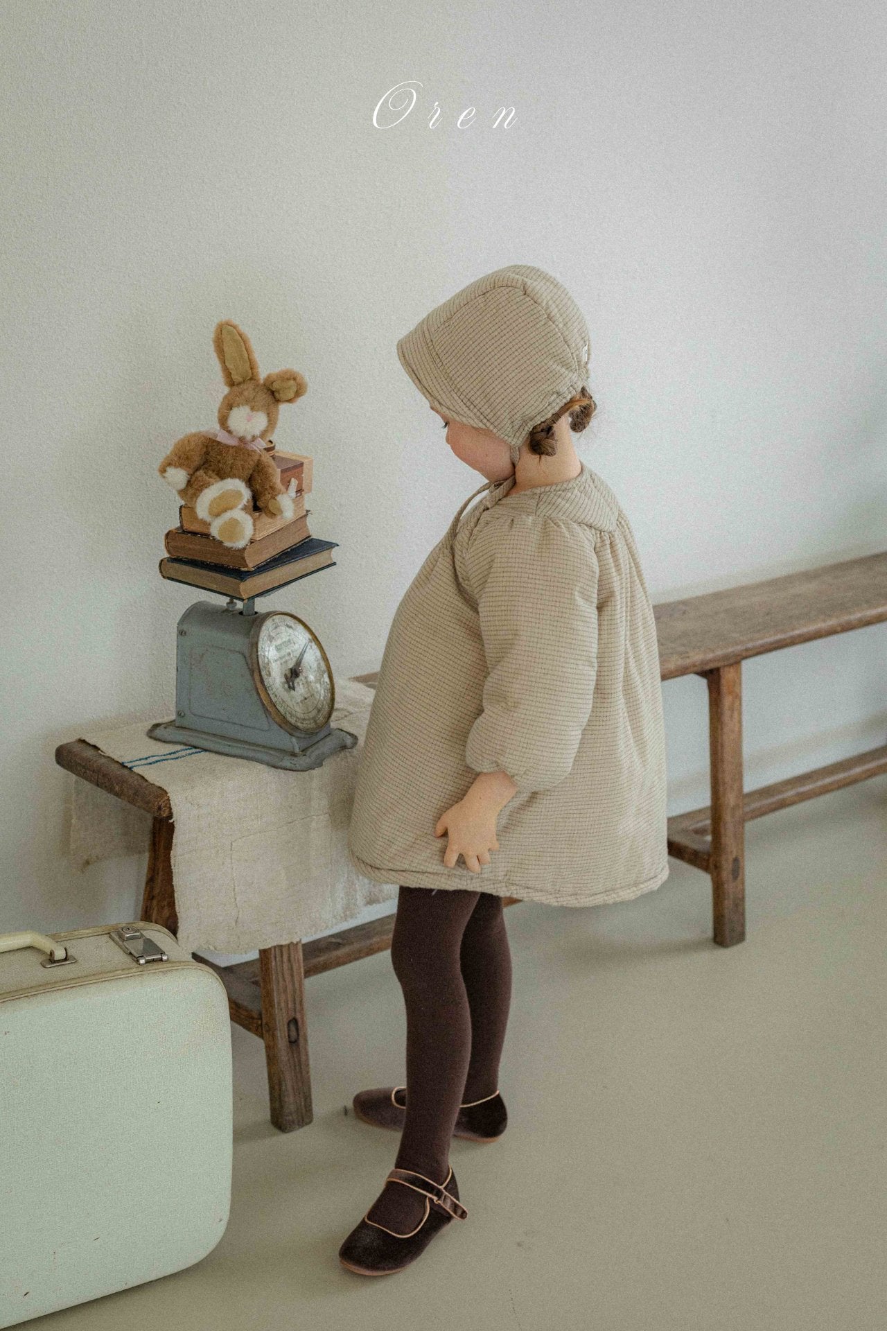 (予約) OREN / Baguette Check Padded Dress