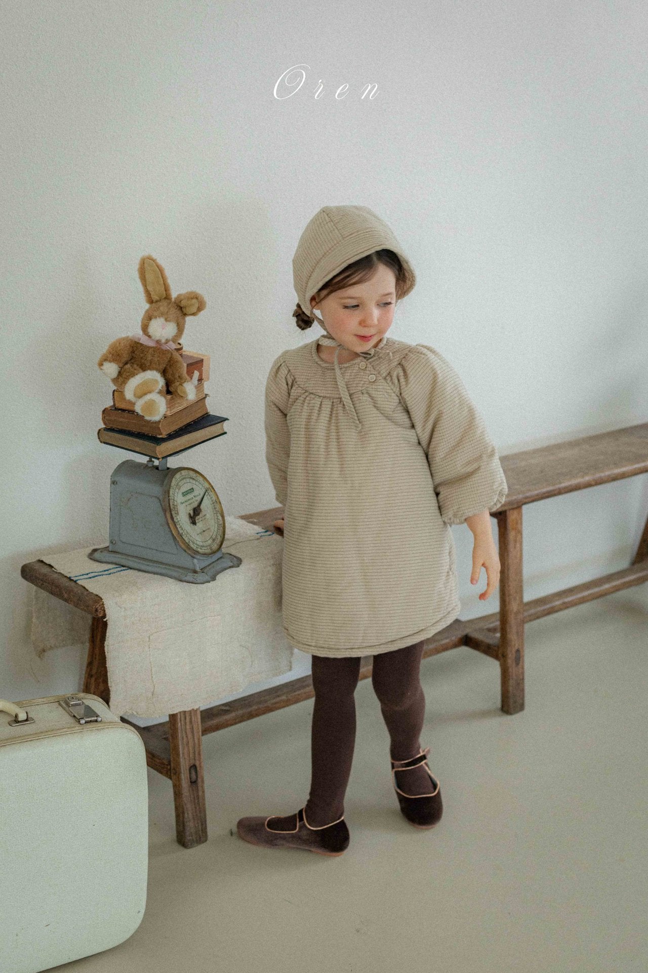 (予約) OREN / Baguette Check Padded Dress