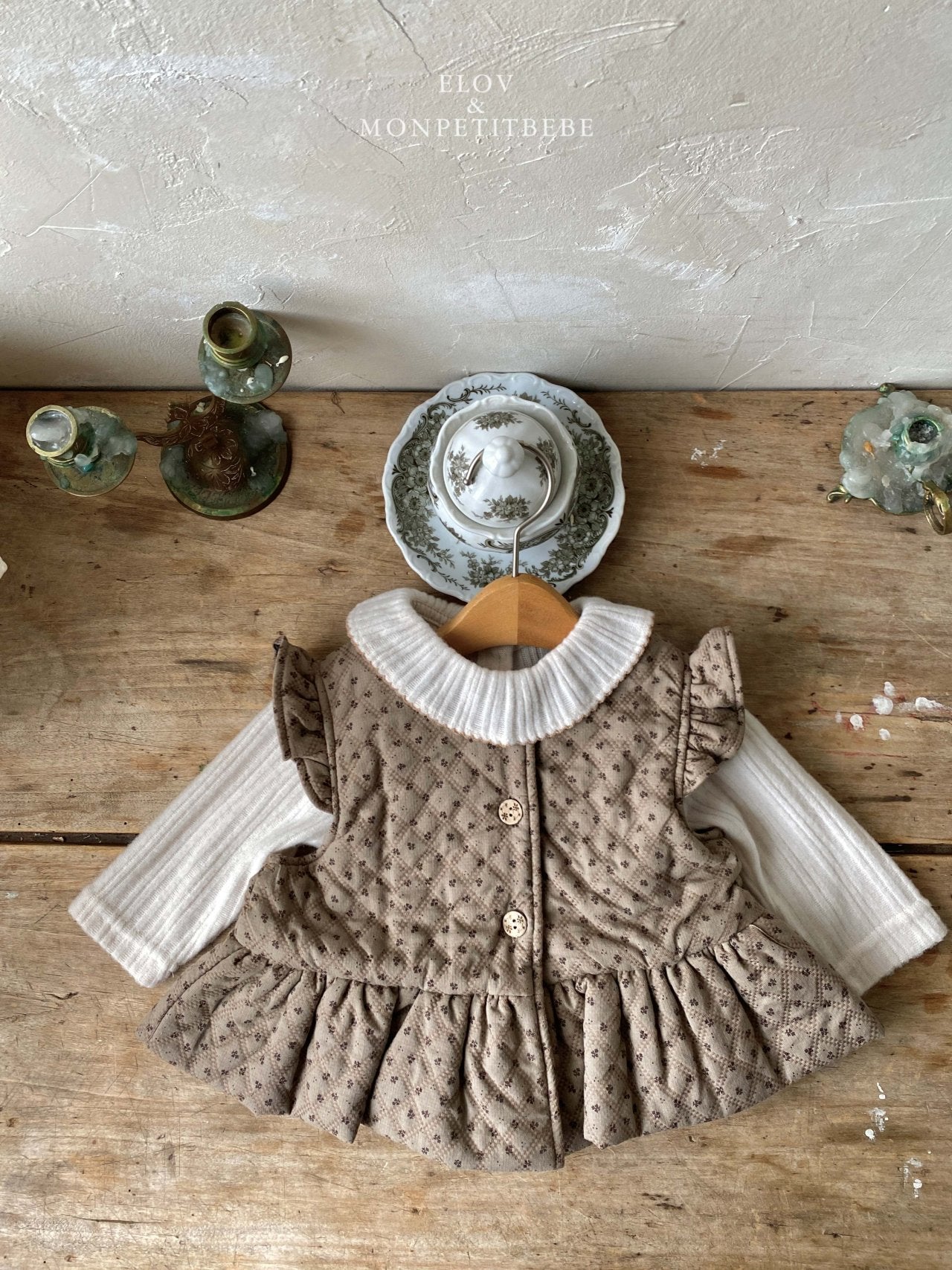 (予約) mon petit bebe /  Luane frill T-shirt