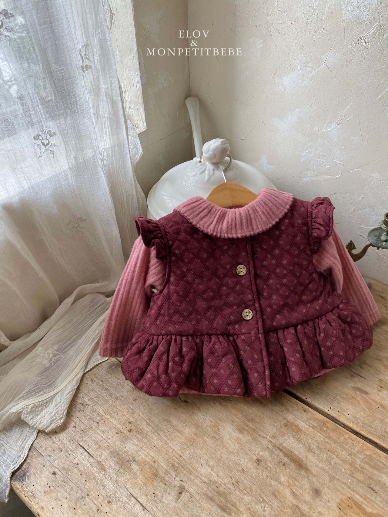 (予約) mon petit bebe /  Luane frill T-shirt