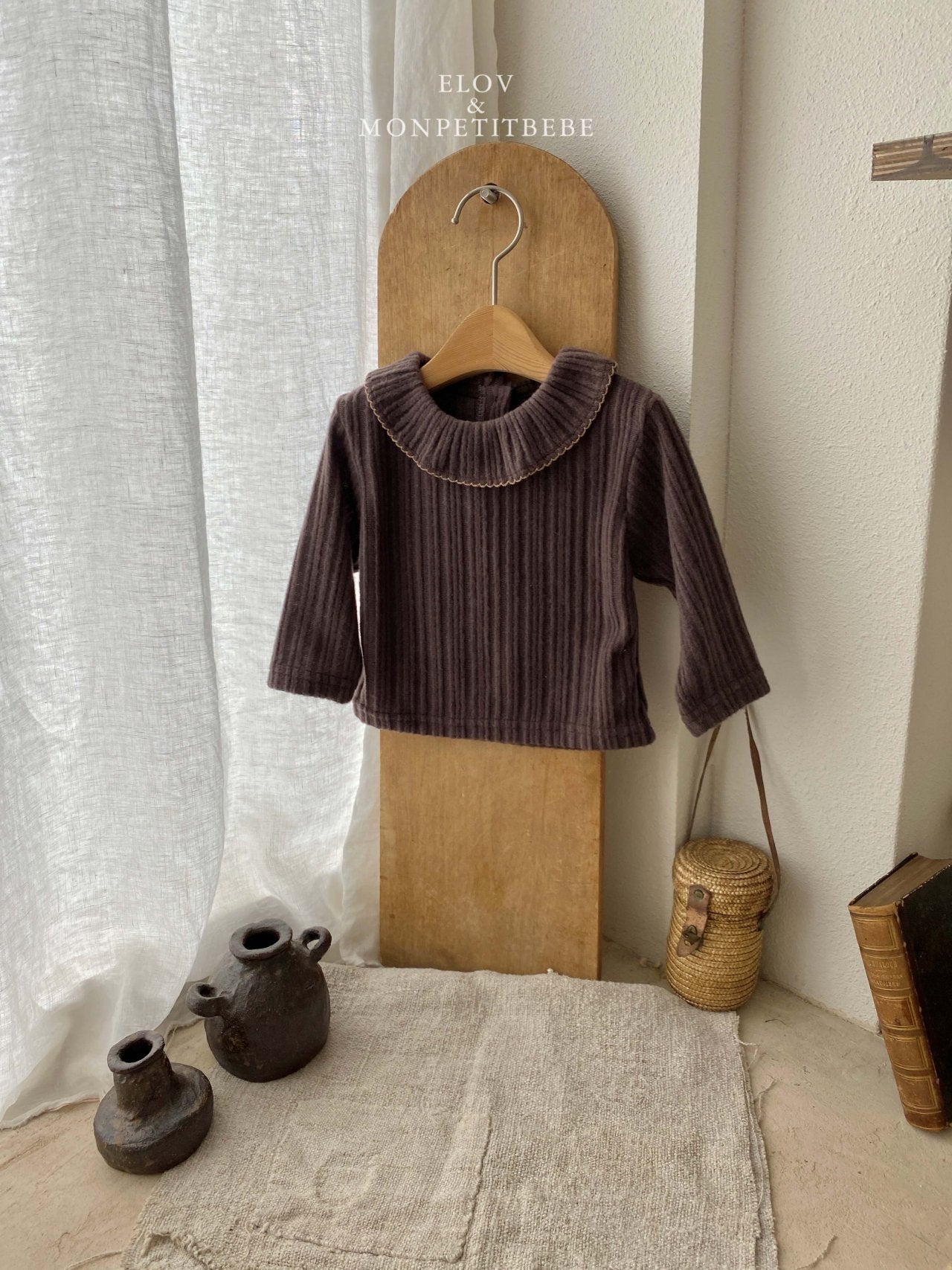 (予約) mon petit bebe /  Luane frill T-shirt